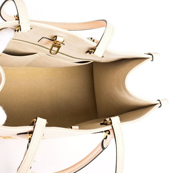 Authentic Louis Vuitton On The Go Tote Empreinte By The Pool Onthego MM Cream - Picture 8 of 10